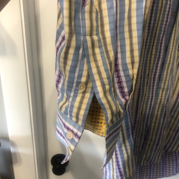 Robert Graham Stripes Classic Fit Button Down Shirt Large - Picture 7 of 12